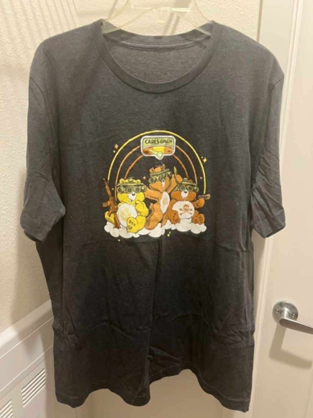 The Line Care Bears Parody Cares Given Tactical Bear Graphic T-Shirt